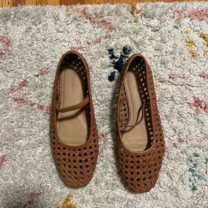 Madewell Tan Woven Flats